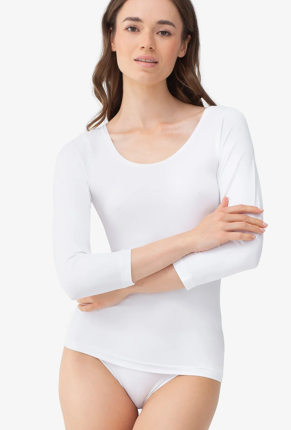 Dopasowana bluzka z rękawem 3/4 T-shirt Perfect